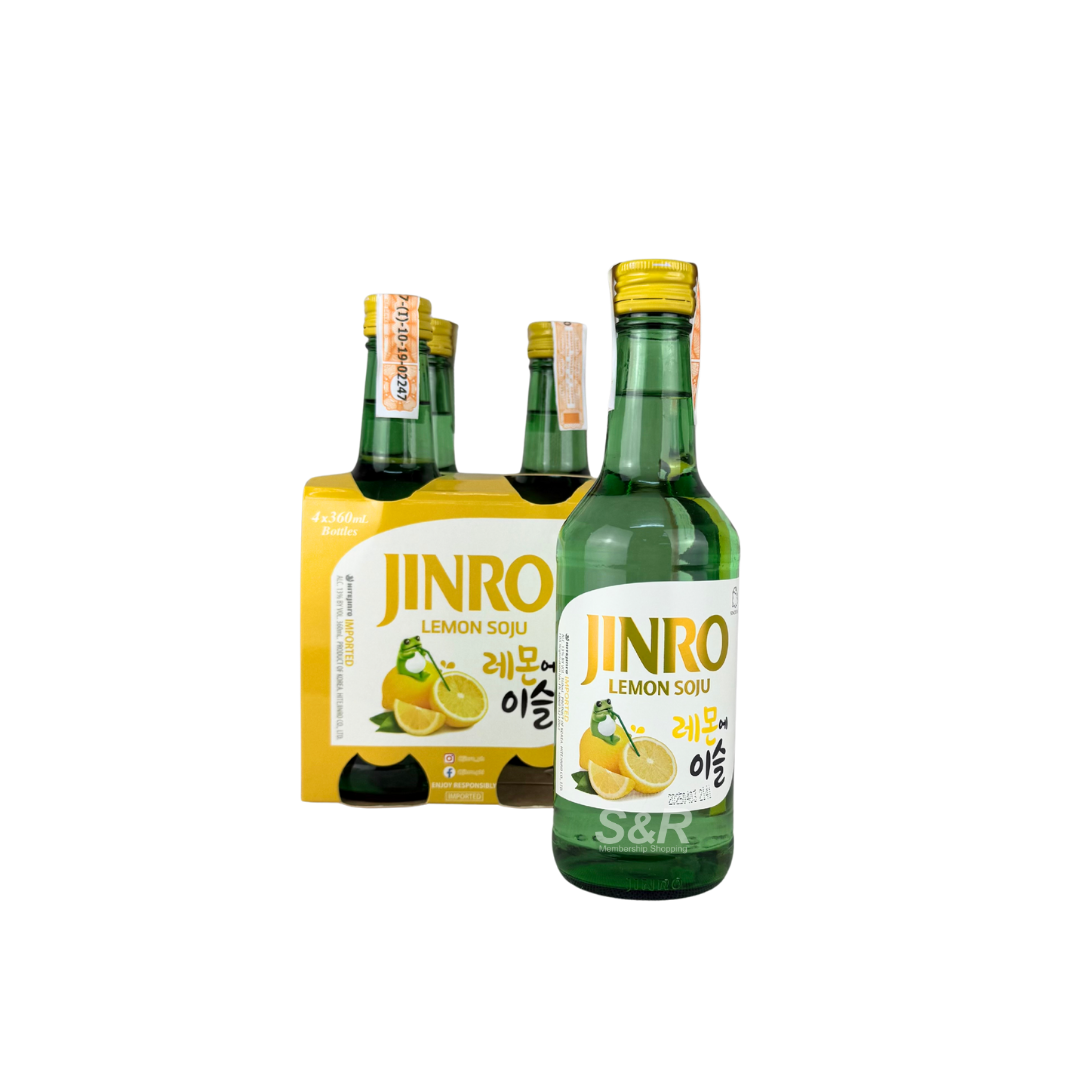Jinro Lemon Soju 4 x 360mL